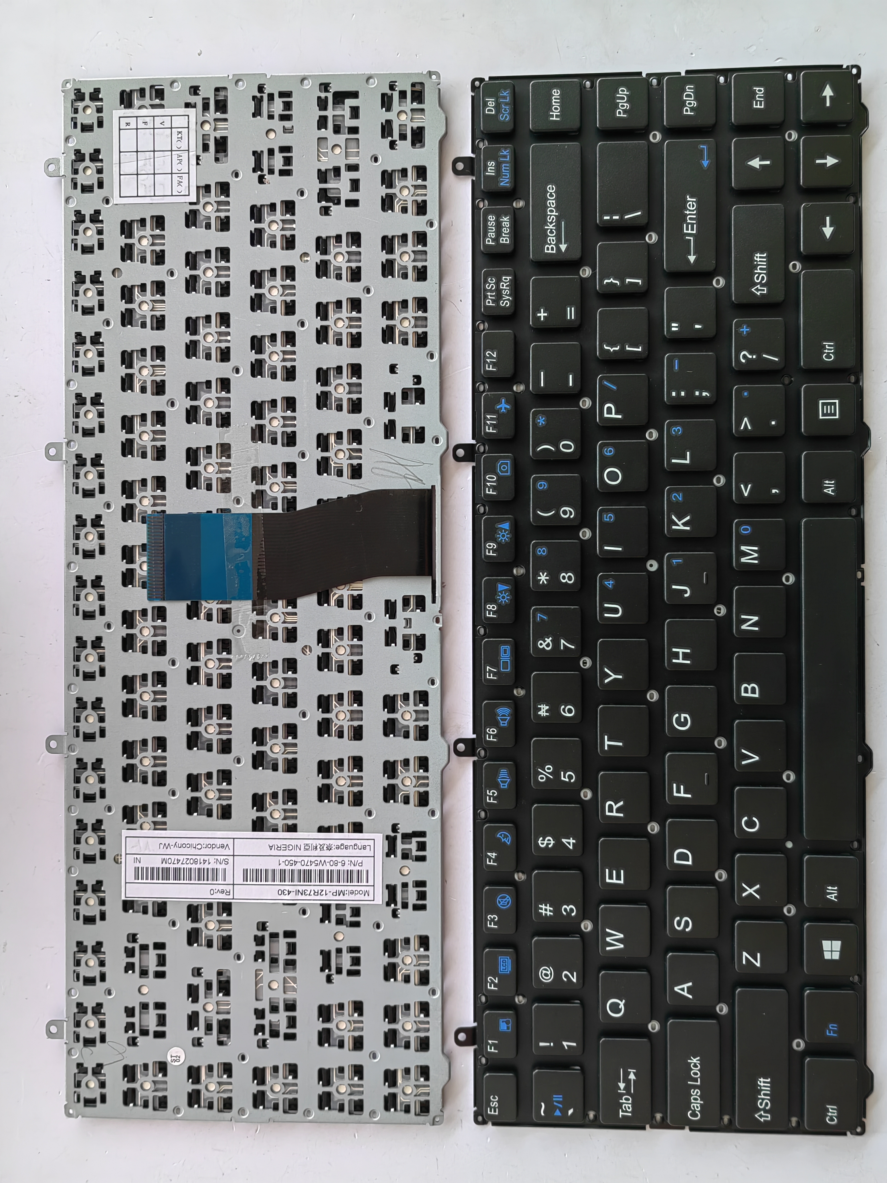 Picture of New Replacement Laptop Keyboard For CLEVO W230 BLACK US Layout